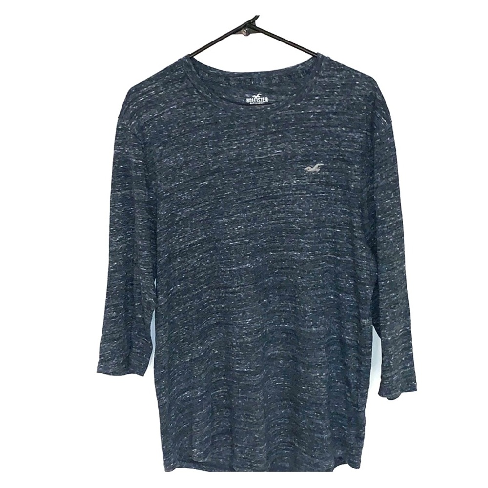 MENS LARGE HOLLISTER 3/4 SLEEVE SHIRT